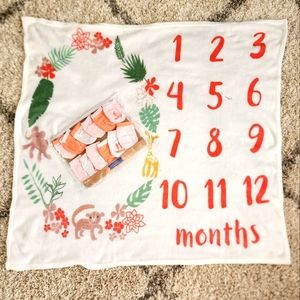 Baby Milestone Blanket with Socks